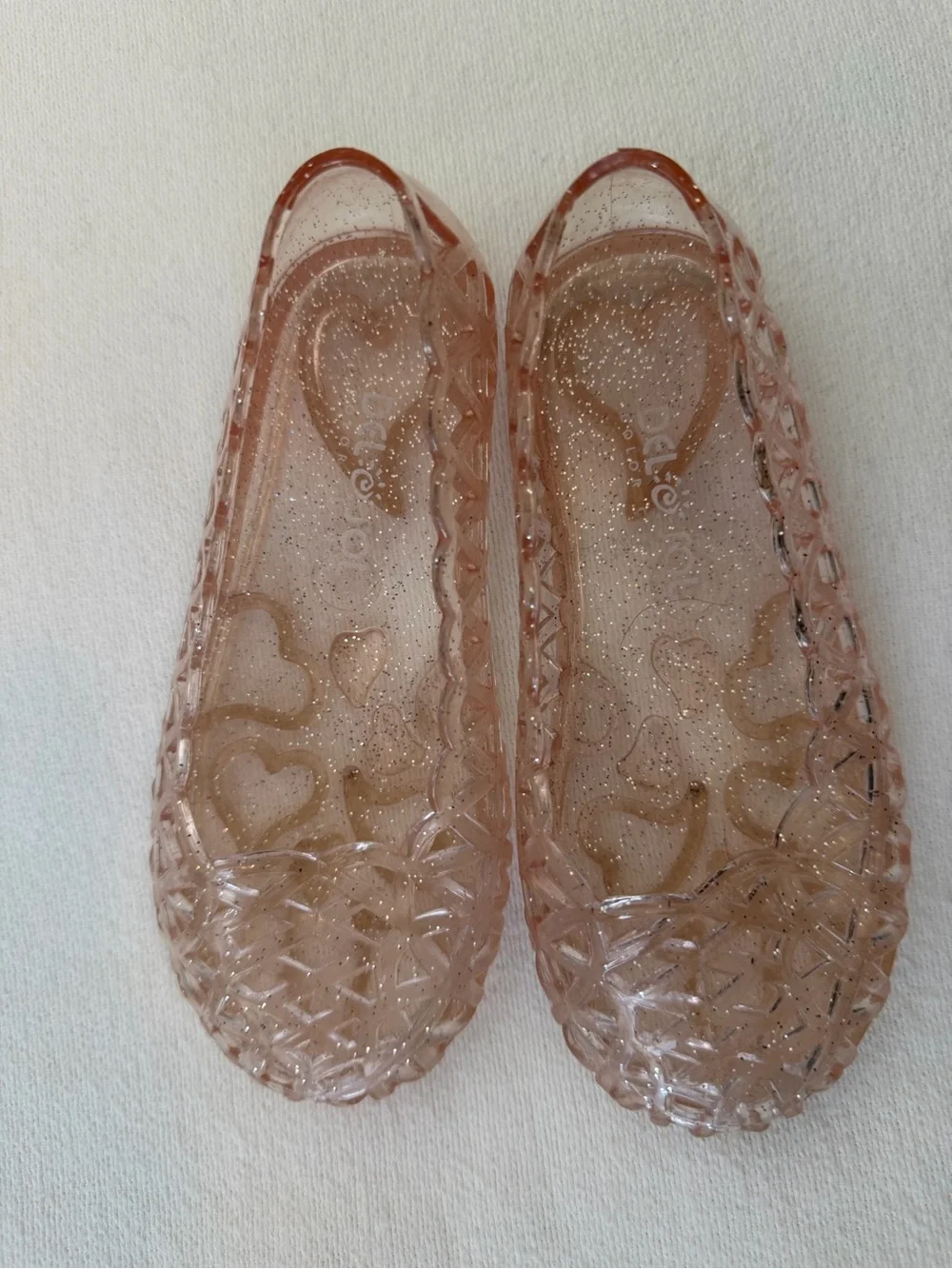 Del Sol Color Changing Glitter Jelly Ballet Flats Toddler 9 Clear to Pink Summer
